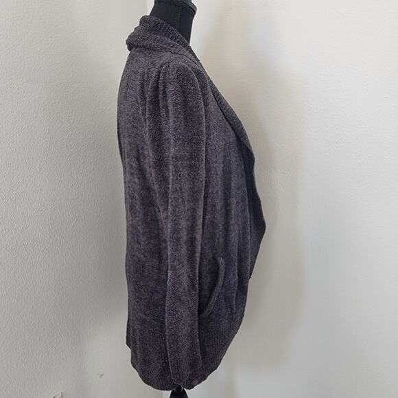 Barefoot‎ Dreams CozyChic Lite Gray Wrap Open Front Cardigan Sz XS / Small - Picture 3 of 14